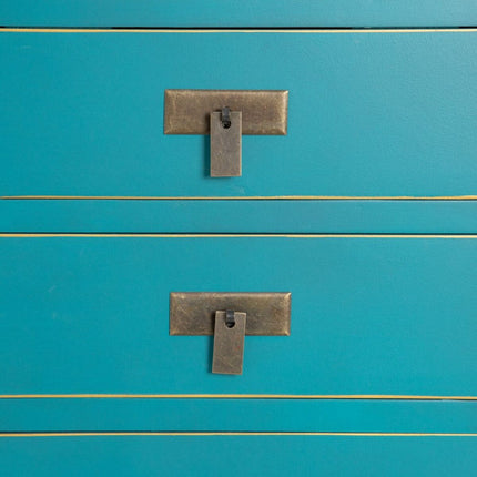 Nachttisch 44 x 34 x 77 cm Blau Holz DMF