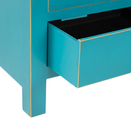 Nachttisch 44 x 34 x 77 cm Blau Holz DMF