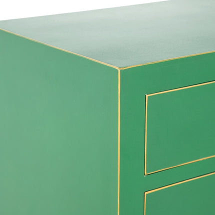 Nachttisch 44 x 34 x 77 cm Holz grün DMF
