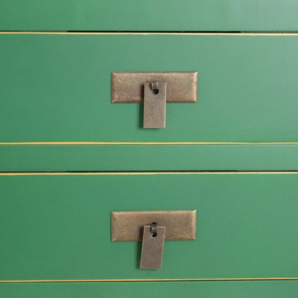 Nachttisch 45 x 30 x 66 cm Holz grün DMF