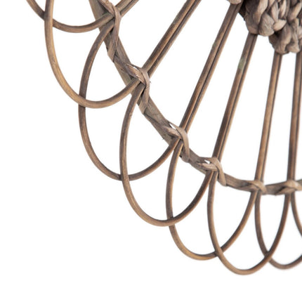 Wanddekoration natürlich Rattan 73 x 3 x 73 cm