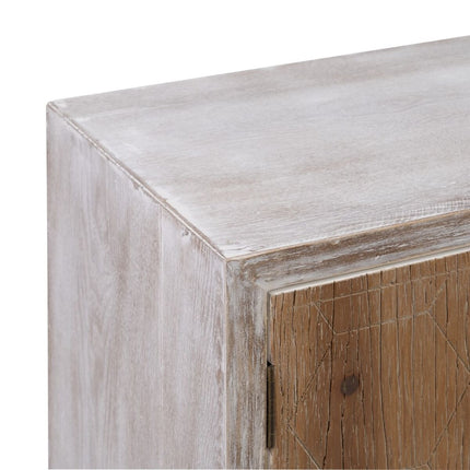 TV-Möbel COUNTRY 150 x 35 x 53,5 cm natürlich Weiß Tannenholz Holz MDF