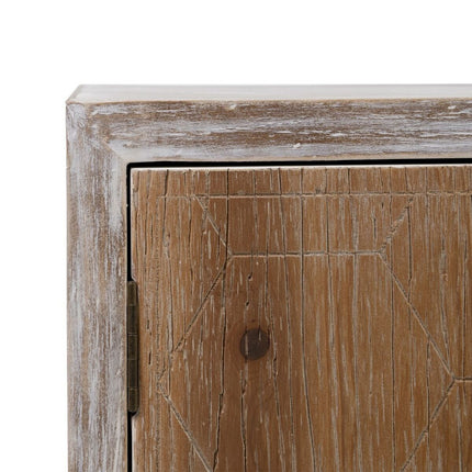 TV-Möbel COUNTRY 150 x 35 x 53,5 cm natürlich Weiß Tannenholz Holz MDF