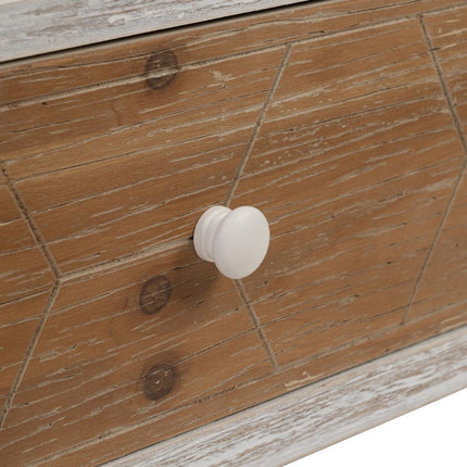 TV-Möbel COUNTRY 150 x 35 x 53,5 cm natürlich Weiß Tannenholz Holz MDF
