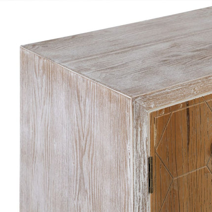 Anrichte COUNTRY natürlich Weiß Tannenholz 120 x 35 x 80 cm Holz MDF