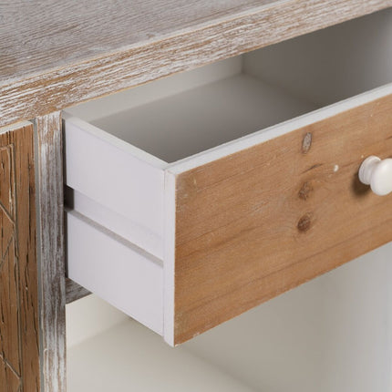 Anrichte COUNTRY natürlich Weiß Tannenholz 120 x 35 x 80 cm Holz MDF