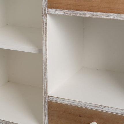Anrichte COUNTRY natürlich Weiß Tannenholz 120 x 35 x 80 cm Holz MDF