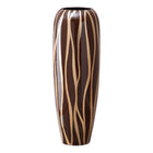 Vase 21 x 21 x 58,5 cm Zebra aus Keramik Gold Braun