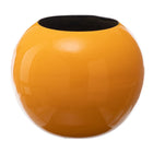 Vase 27 x 27 x 23 cm aus Keramik Gelb