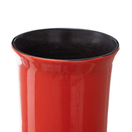 Vase 21,5 x 21,5 x 52,5 cm aus Keramik Orange