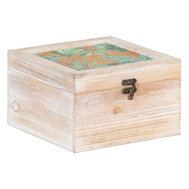 Dekorative Box Bettlaken Rattan 20 x 20 x 12 cm DMF (2 Stück)