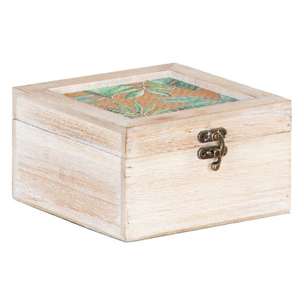 Dekorative Box Bettlaken Rattan 20 x 20 x 12 cm DMF (2 Stück)