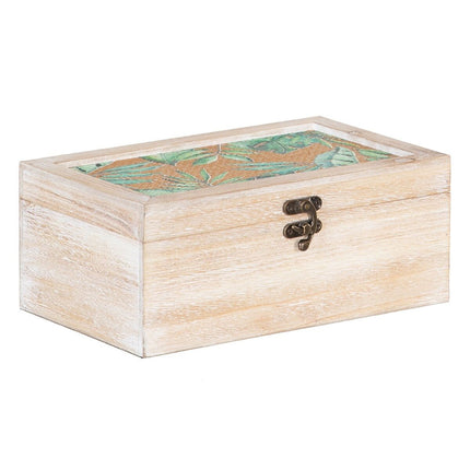 Dekorative Box 30 x 18 x 12 cm Bettlaken Rattan DMF (2 Stück)