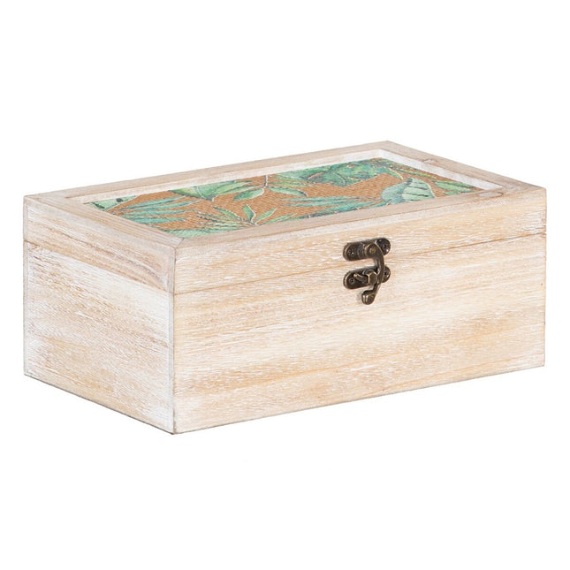 Dekorative Box 30 x 18 x 12 cm Bettlaken Rattan DMF (2 Stück)