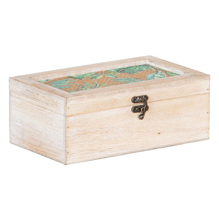 Dekorative Box 30 x 18 x 12 cm Bettlaken Rattan DMF (2 Stück)