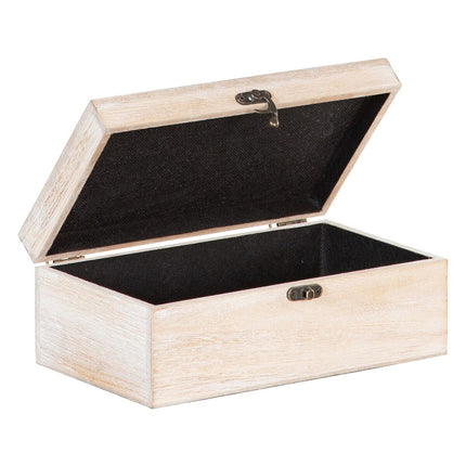 Dekorative Box 30 x 18 x 12 cm Bettlaken Rattan DMF (2 Stück)