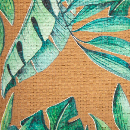 Tablett für Snacks 45 x 31 x 5 cm Bettlaken natürlich Holz Rattan 3 Stücke