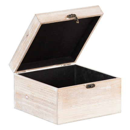 Dekorative Box Rattan 20 x 20 x 12 cm DMF Palme (2 Stück)