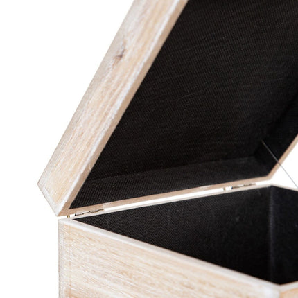 Dekorative Box Rattan 20 x 20 x 12 cm DMF Palme (2 Stück)