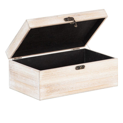 Dekorative Box 30 x 18 x 12 cm Rattan DMF Palme (2 Stück)