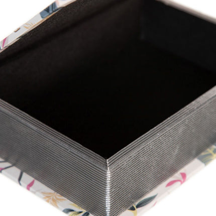 Dekorative Box Fugl Canvas-Stoff 24 x 18 x 6 cm DMF (2 Stücke)