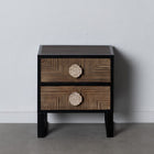 Nachttisch BROWNIE 45 x 33 x 50,5 cm Dunkelbraun Tannenholz Holz MDF