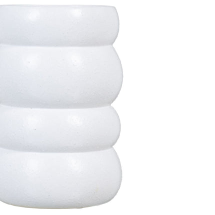 Vase 18,5 x 18,5 x 27 cm aus Keramik Weiß