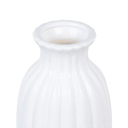 Vase 14,5 x 14,5 x 27,5 cm aus Keramik Weiß