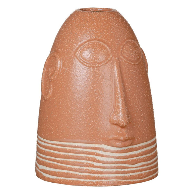 Vase 17,5 x 17,5 x 23 cm aus Keramik Lachsfarben