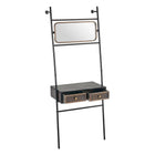 Konsolentisch mit Schubladen BRICK 71 x 34 x 181 cm Kristall Schwarz Gold Metall