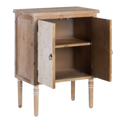 Schrank SHABBY CHIC 64 x 37 x 86 cm natürlich Holz Weiß