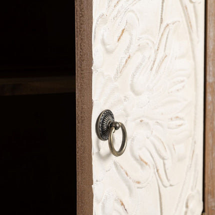 Schrank SHABBY CHIC 64 x 37 x 86 cm natürlich Holz Weiß