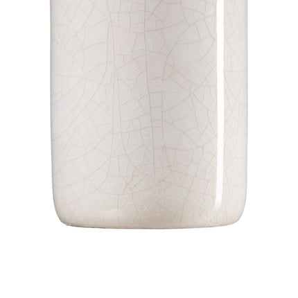 Vase 15,5 x 15,5 x 32 cm aus Keramik Beige