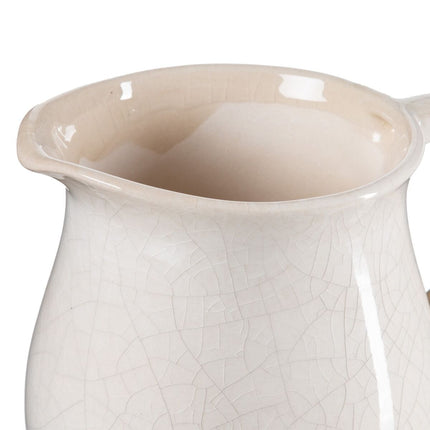 Vase 20 x 15 x 17,5 cm aus Keramik Beige
