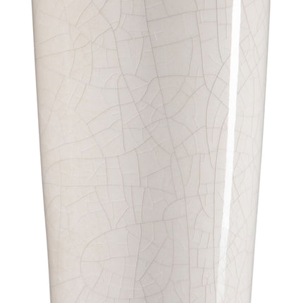 Vase 13 x 13 x 33 cm aus Keramik Beige