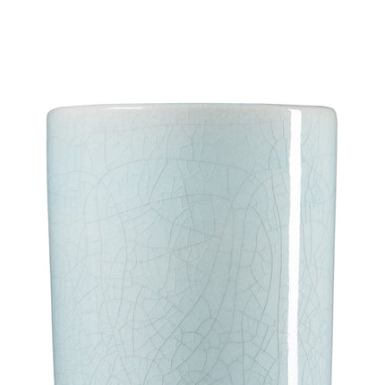 Vase 16,5 x 16,5 x 40,5 cm aus Keramik türkis