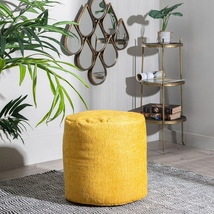 Puff Polyester 45 x 45 x 45 cm Acryl Senf