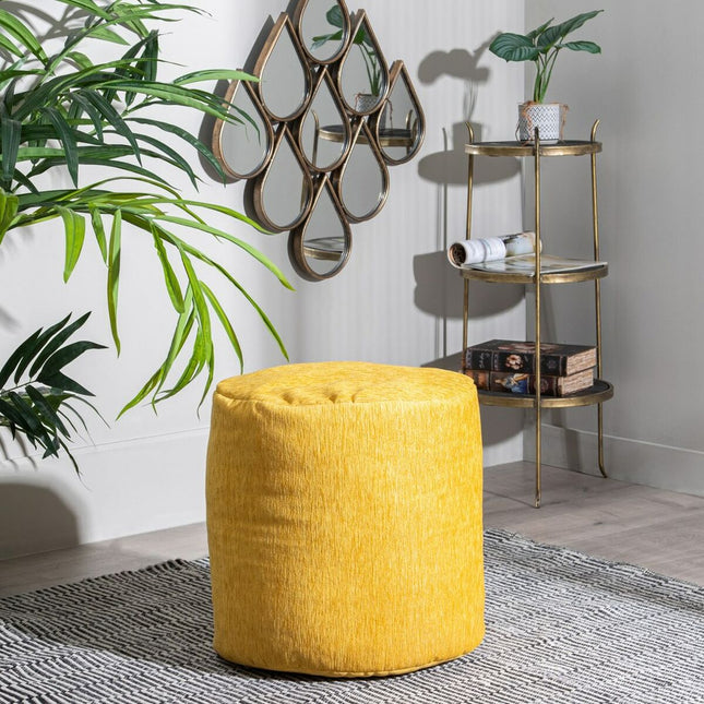 Puff Polyester 45 x 45 x 45 cm Acryl Senf