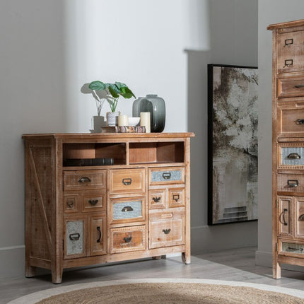 Anrichte 120 x 36 x 90 cm Tannenholz Holz MDF
