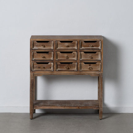 Konsolentisch mit Schubladen NATURE 80 x 36 x 90 cm Tannenholz Holz MDF