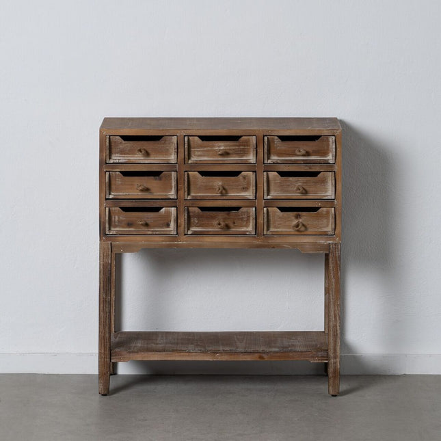 Konsolentisch mit Schubladen NATURE 80 x 36 x 90 cm Tannenholz Holz MDF