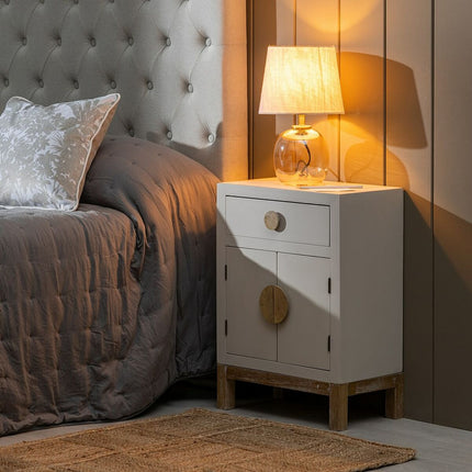 Nachttisch MIZUCHI 44 x 26 x 60,5 cm Taupe DMF