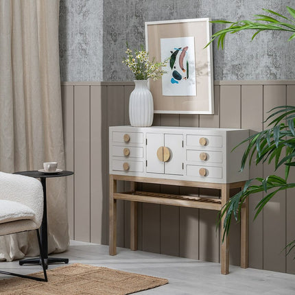 Anrichte MIZUCHI 95 x 26 x 88,5 cm Holz Taupe DMF