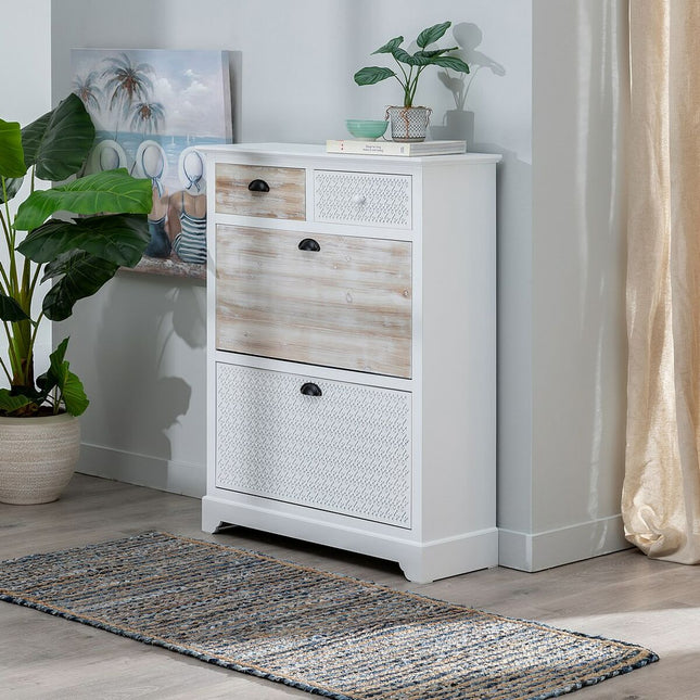 Schuhschrank LOVE 85 x 30 x 110 cm Tannenholz