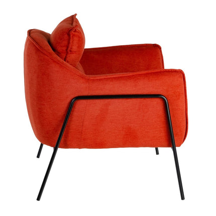 Sessel 76,5 x 70 x 74 cm synthetische Stoffe Metall Orange