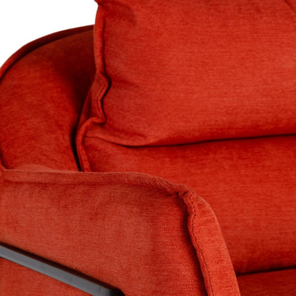 Sessel 76,5 x 70 x 74 cm synthetische Stoffe Metall Orange
