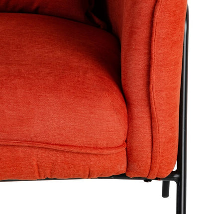 Sessel 76,5 x 70 x 74 cm synthetische Stoffe Metall Orange