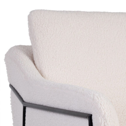Sessel 69 x 80 x 79 cm synthetische Stoffe Beige Metall