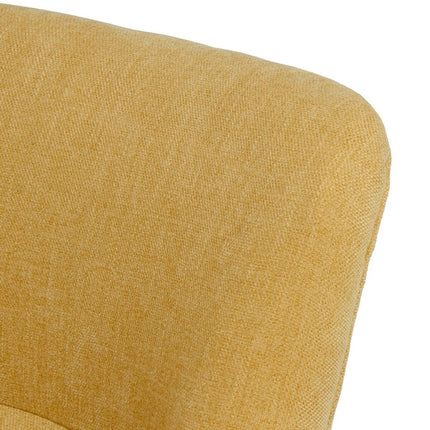 Sessel 77 x 64 x 88 cm synthetische Stoffe Holz Senf