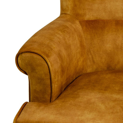 Sessel 77 x 64 x 88 cm synthetische Stoffe Holz Ocker